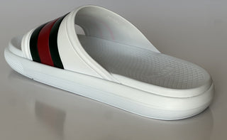Gucci Men’s Rubber White/Green/Red Sandals 11.5 US (11 Gucci) 780286