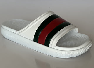 Gucci Men’s Rubber White/Green/Red Sandals 11.5 US (11 Gucci) 780286