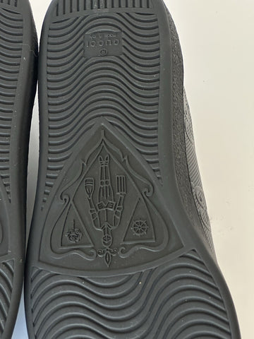 Gucci Men’s GG Embossed Leather Black Sneakers 14.5 US (14 Gucci) 625787 IT NIB