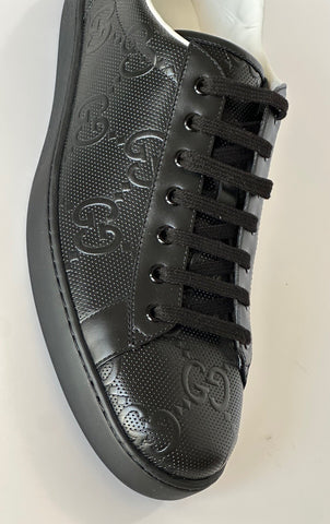 Gucci Men’s GG Embossed Leather Black Sneakers 14.5 US (14 Gucci) 625787 IT NIB