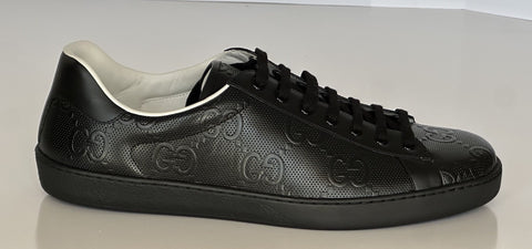 Gucci Men’s GG Embossed Leather Black Sneakers 15.5 US (15 Gucci) 625787 IT NIB