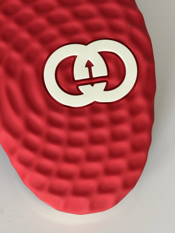 Gucci Dali Soft White/Black/Red Leather Sneakers 11 US (Gucci 10.5) 762611 NIB