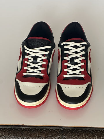 Gucci Dali Soft White/Black/Red Leather Sneakers 11 US (Gucci 10.5) 762611 NIB