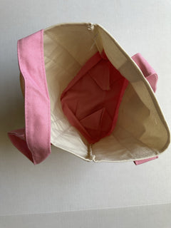 Trader Joe's Pastel Mini Canvas Tote Bags Pink 2025 LIMITED EDITION New