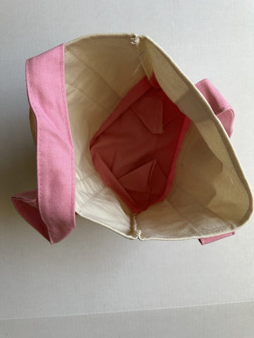 Trader Joe's Pastel Mini Canvas Tote Bags Pink 2025 LIMITED EDITION New