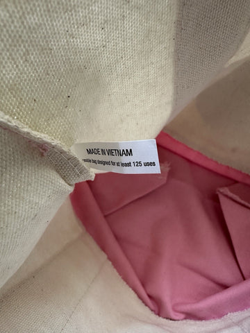 Trader Joe's Pastel Mini Canvas Tote Bags Pink 2025 LIMITED EDITION New