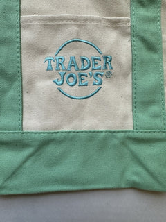 Trader Joe's Pastel Mini Canvas Tote Bags Mint Green 2025 LIMITED EDITION New