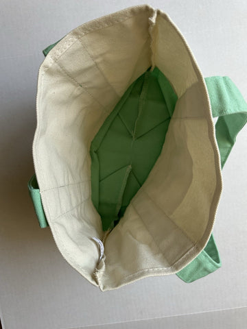 Trader Joe's Pastel Mini Canvas Tote Bags Mint Green 2025 LIMITED EDITION New