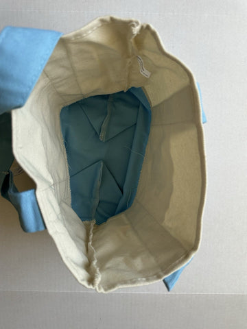 Trader Joe's Pastel Mini Canvas Tote Bags Sky Blue 2025 LIMITED EDITION New