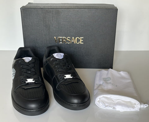 Versace Medusa Men’s Black Leather Sneakers 13 US (46 Euro) 1013377 NIB $700