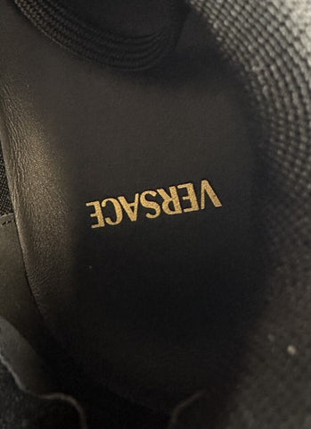 Versace Medusa Men’s Black Leather Sneakers 13 US (46 Euro) 1013377 NIB $700