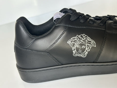 Versace Medusa Men’s Black Leather Sneakers 13 US (46 Euro) 1013377 NIB $700