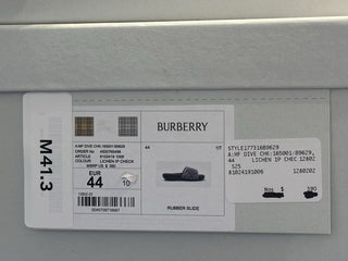 Burberry Dive Lichen IP Check Slide Sandals 11 US (44 Euro) 8102419 IT NIB $390