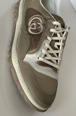 Gucci Dali Soft Gray/White Leather Sneakers 12.5 US (Gucci 12) Italy 778301 NIB