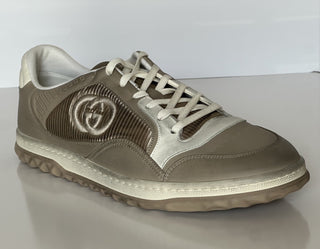 Gucci Dali Soft Gray/White Leather Sneakers 13.5 US (Gucci 13) Italy 778301 NIB