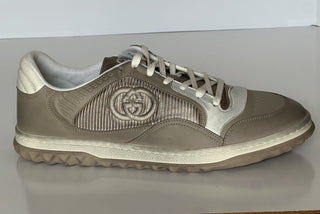 Gucci Dali Soft Gray/White Leather Sneakers 13.5 US (Gucci 13) Italy 778301 NIB