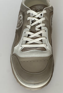 Gucci Dali Soft Gray/White Leather Sneakers 13.5 US (Gucci 13) Italy 778301 NIB