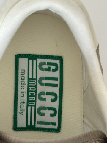 Gucci Dali Soft Gray/White Leather Sneakers 13.5 US (Gucci 13) Italy 778301 NIB