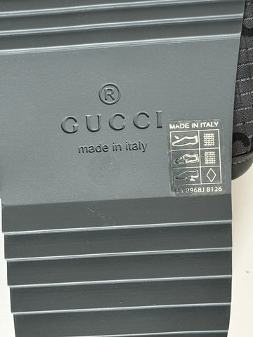 Gucci Men’s Ripstop GG Gray/Black Sandals 6.5 US (Gucci 6) 771466 NIB