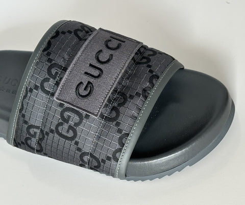 Gucci Men’s Ripstop GG Gray/Black Sandals 6.5 US (Gucci 6) 771466 NIB