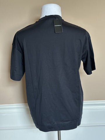 Emporio Armani Blue Short Sleeve Embroidered T-Shirt Medium 7V1TH1 NWT $145