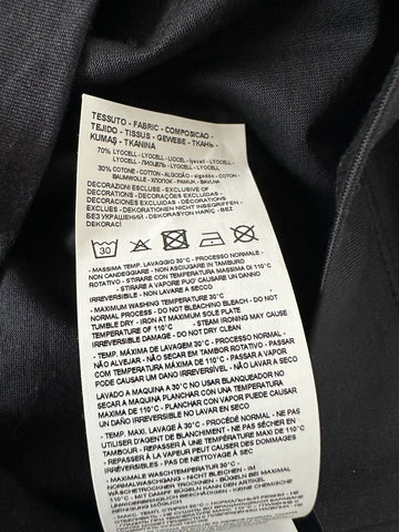 Emporio Armani Blue Short Sleeve Embroidered T-Shirt Medium 7V1TH1 NWT $145