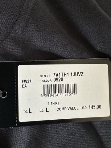 Emporio Armani Blue Short Sleeve Embroidered T-Shirt Large 7V1TH1 NWT $145