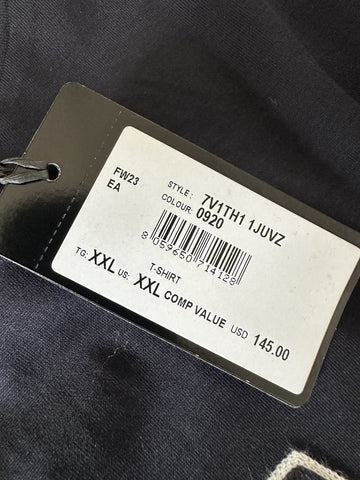 Emporio Armani Blue Short Sleeve Embroidered T-Shirt XL 7V1TH1 NWT $145