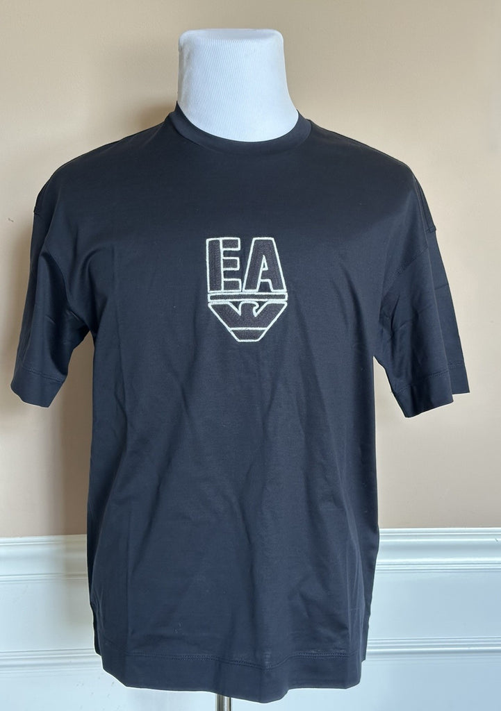 Emporio Armani Blue Short Sleeve Embroidered T-Shirt 2XL 7V1TH1 NWT $145