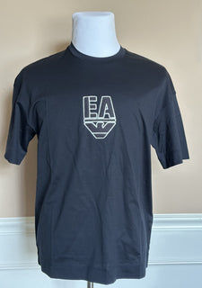 Emporio Armani Blue Short Sleeve Embroidered T-Shirt 2XL 7V1TH1 NWT $145