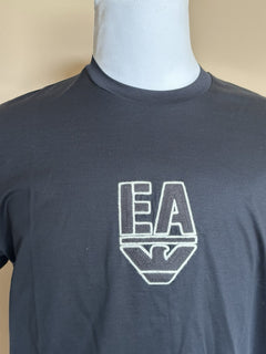 Emporio Armani Blue Short Sleeve Embroidered T-Shirt 2XL 7V1TH1 NWT $145