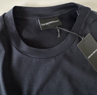 Emporio Armani Blue Short Sleeve Embroidered T-Shirt 2XL 7V1TH1 NWT $145