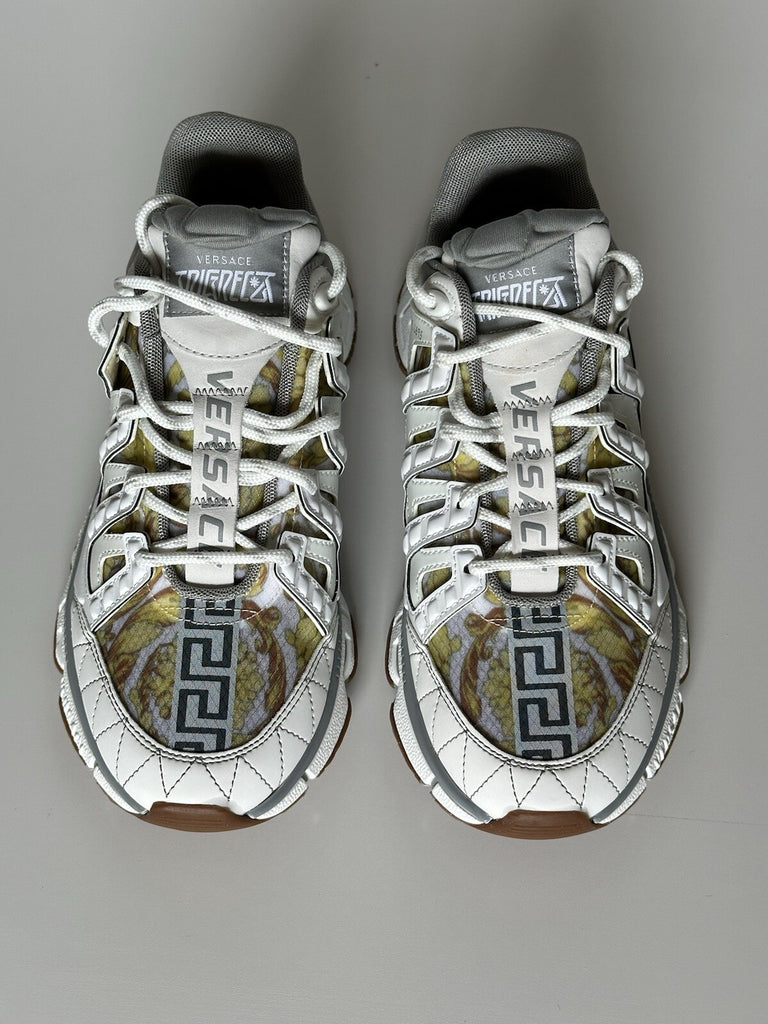 Versace Women’s Trigreca Barocco Sneakers White 11.5 (41.5) IT 1004182 NIB $990