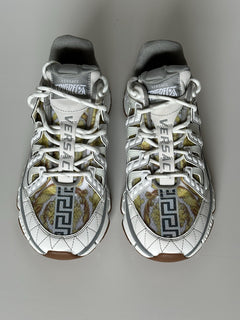 Versace Women’s Trigreca Barocco Sneakers White 11.5 (41.5) IT 1004182 NIB $990