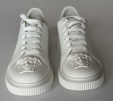 Versace Medusa Head Men’s White Leather Sneakers 8 US (41) 1012444 $825