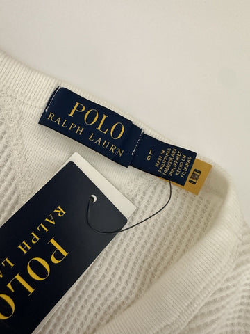 Polo Ralph Lauren Men’s Peace/Love Embroidered White Sweater Large NWT $198