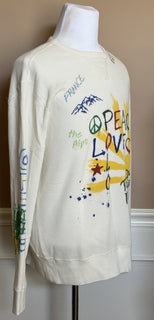 Polo Ralph Lauren Men’s Peace/Love Embroidered White Sweater Large NWT $198