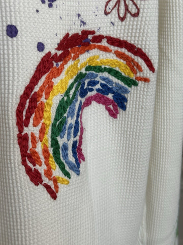 Polo Ralph Lauren Men’s Peace/Love Embroidered White Sweater Large NWT $198