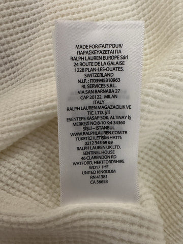 Polo Ralph Lauren Men’s Peace/Love Embroidered White Sweater Large NWT $198