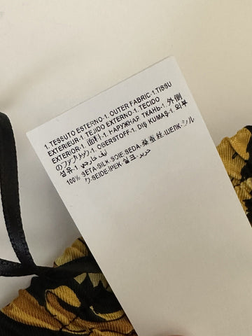 Versace Baroque Print Silk Pajama Pants Black/Gold 2 US 1005409 NWT $1325