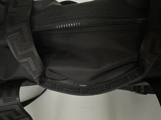 Versace Medusa Head & Greca Key Nylon Large Black Duffle Bag Italy 1015571 NWT
