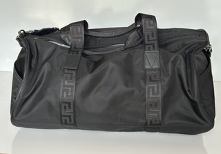 Versace Medusa Head & Greca Key Nylon Large Black Duffle Bag Italy 1015571 NWT