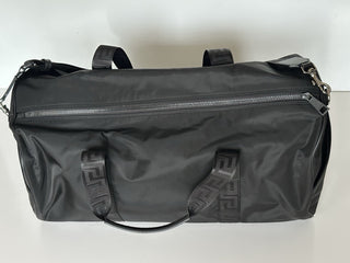 Versace Medusa Head & Greca Key Nylon Large Black Duffle Bag Italy 1015571 NWT