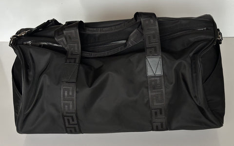 Versace Medusa Head & Greca Key Nylon Large Black Duffle Bag Italy 1015571 NWT