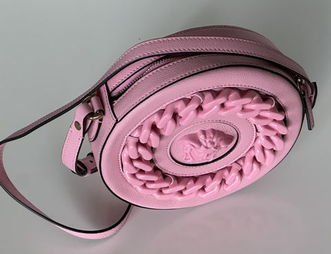 Versace Medusa Head Calf Leather Round Pink Crossbody Bag 1021602 IT NWT $1500
