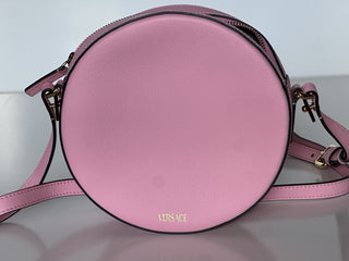 Versace Medusa Head Calf Leather Round Pink Crossbody Bag 1021602 IT NWT $1500