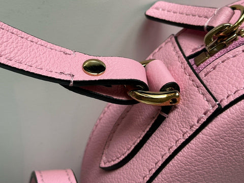 Versace Medusa Head Calf Leather Round Pink Crossbody Bag 1021602 IT NWT $1500