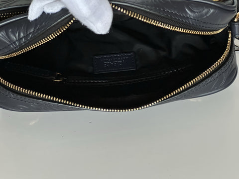 Versace Medusa Head Embossing Calf Leather Blue Crossbody Bag 1005464 IT NWT