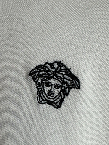 Versace Medusa White Piquet Cotton White Polo Shirt 5XL A89507S NWT $550