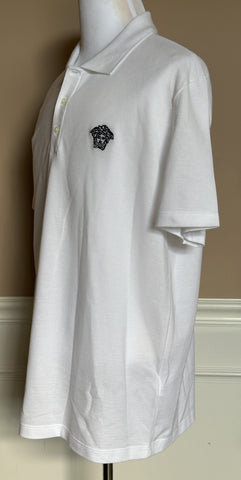 Versace Medusa White Piquet Cotton White Polo Shirt 6XL A89507S NWT $550